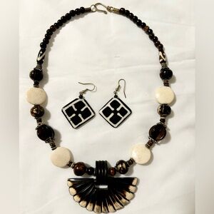 Handmade Bone Beaded Necklace set